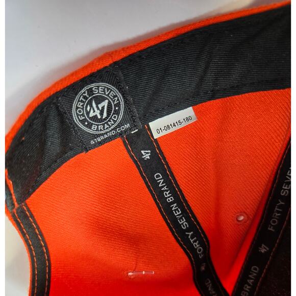 Miami Florida Marlins 47 Brand Forty Seven Baseball SNAP Cap Orange MLB Hat KIDS - Picture 6 of 6